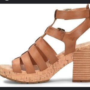 New ▶️ Kork Ease ◀️ Camille Brown  Leather Platform Shoes Sandals